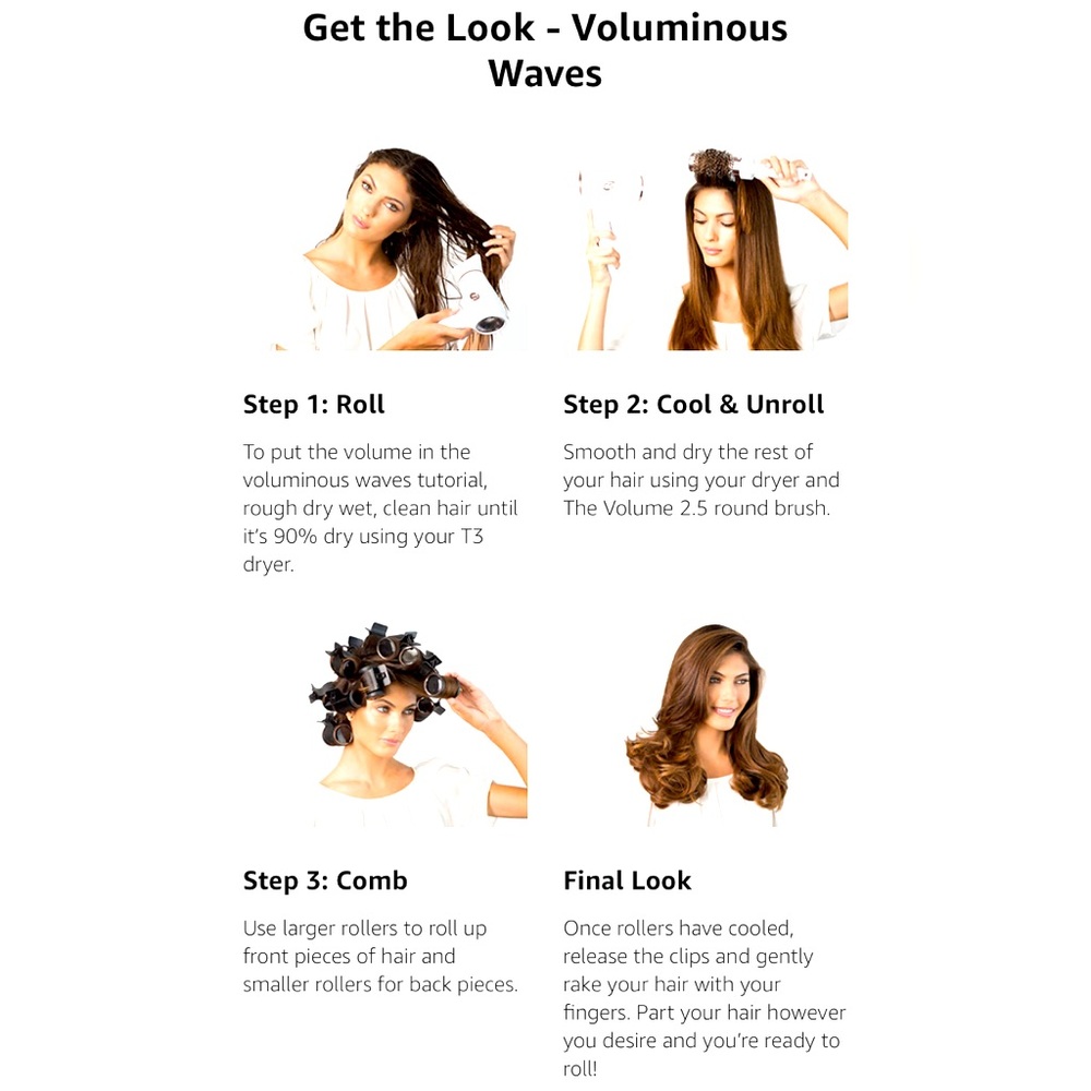 T3 LUXE Volumizing Hot Rollers Premium Hair Curler Set for Volume, Body … - Picture 10 of 12